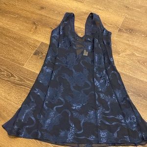 Vintage Victorias Secret Gold Label Navy Blue Sheer Slip Sz S /Petite